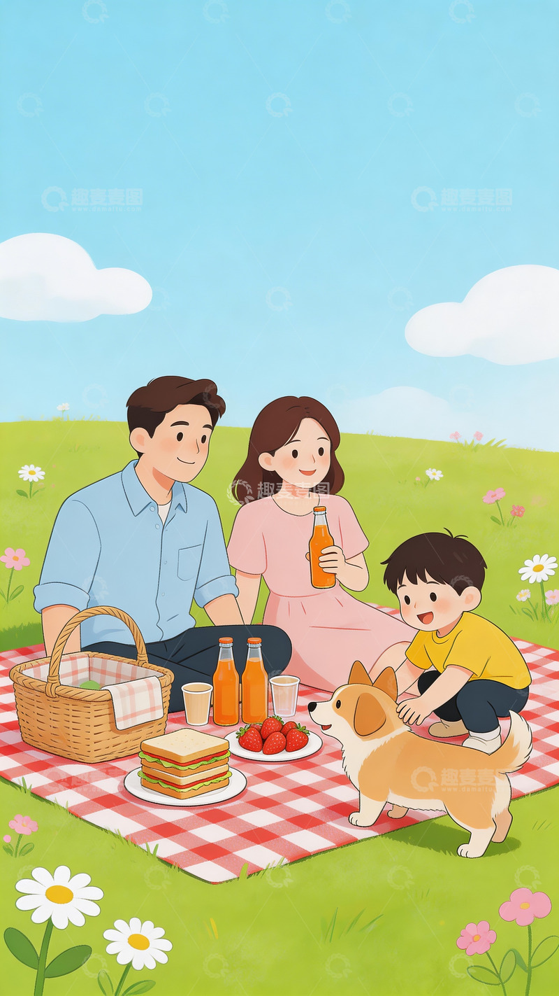 高清大图下载【趣麦麦图】春季旅游踏青聚餐03