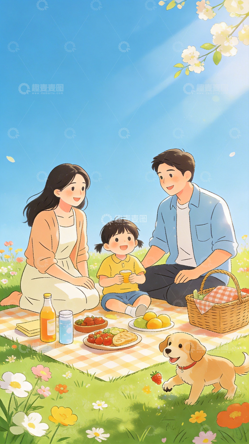 高清大图下载【趣麦麦图】春季旅游踏青聚餐6