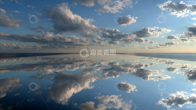 高清大图下载【趣麦麦图】天际倒影云海奇观