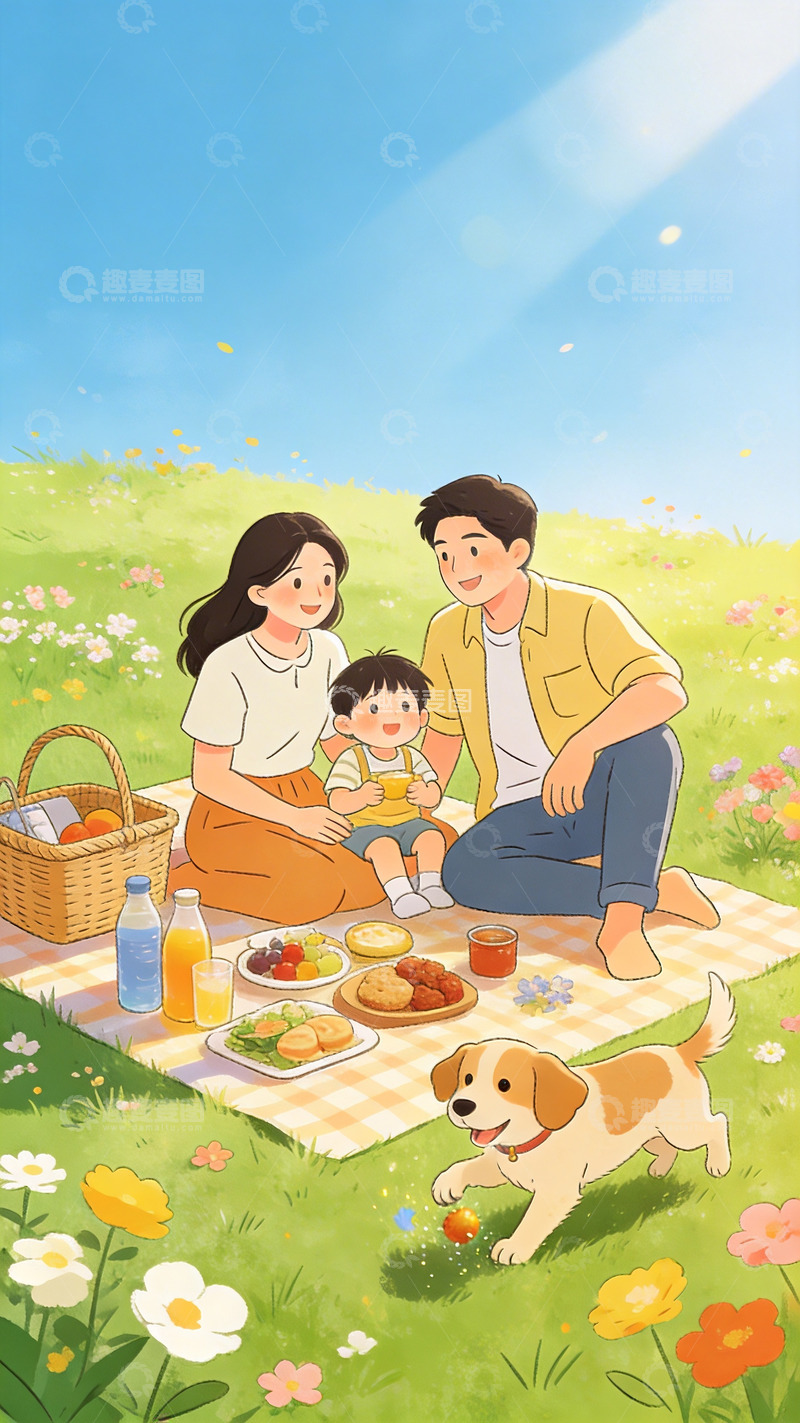 高清大图下载【趣麦麦图】春季旅游踏青聚餐4