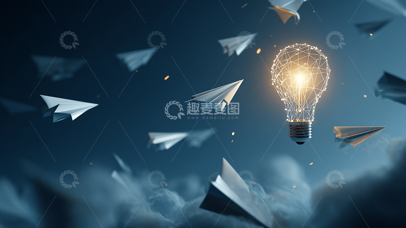 高清大图下载【趣麦麦图】智慧之光穿越云端