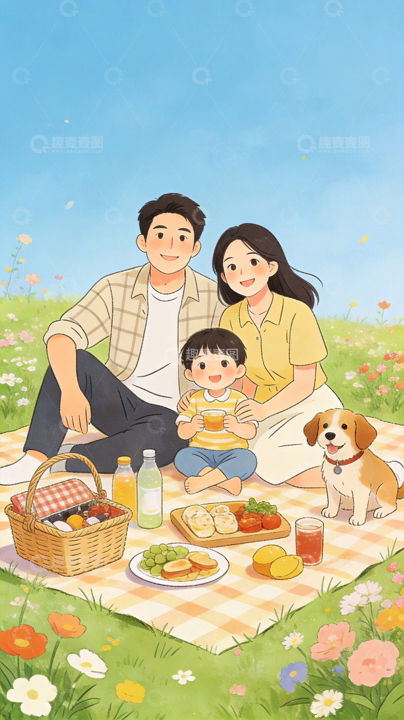 高清大图下载【趣麦麦图】春季旅游踏青聚餐05