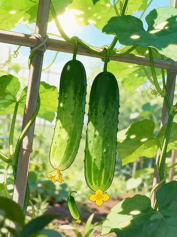 菜园黄瓜插画 4