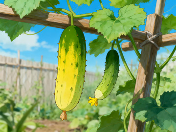 菜园黄瓜插画 5