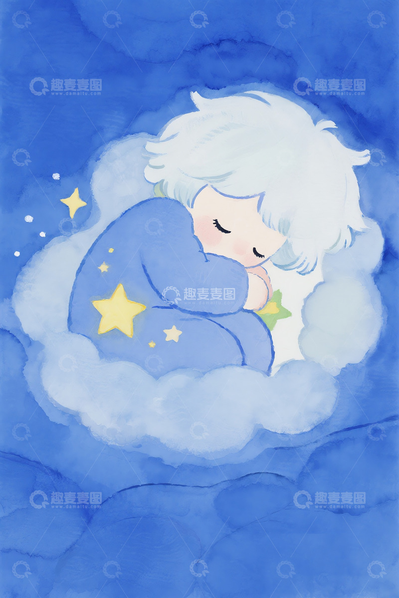 高清大图下载【趣麦麦图】水彩晕染插画2