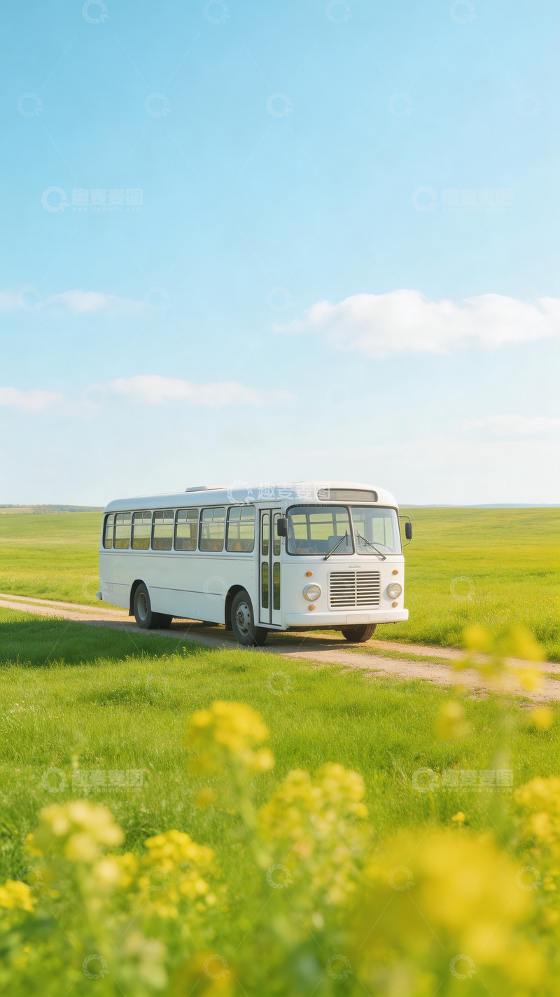 高清大图下载【趣麦麦图】春天春游油菜花背景2