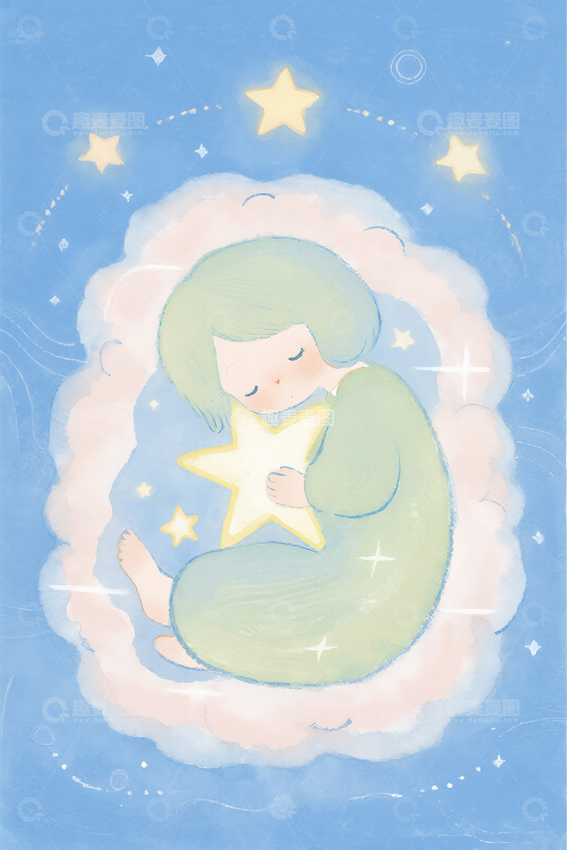 高清大图下载【趣麦麦图】水彩晕染插画3