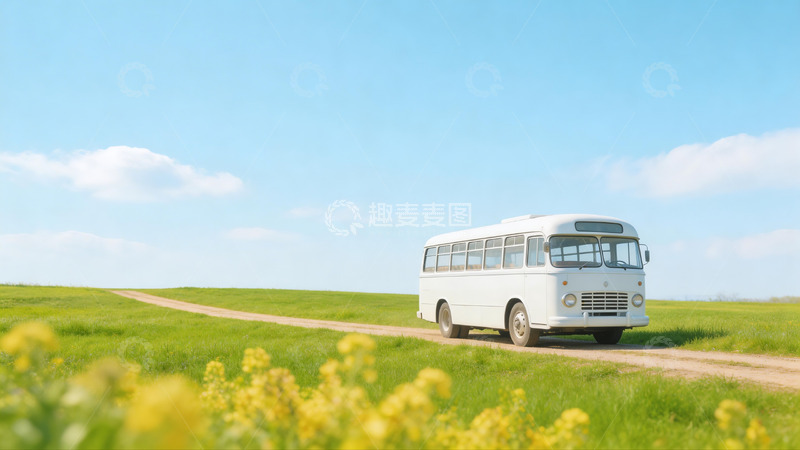 高清大图下载【趣麦麦图】春天春游油菜花背景