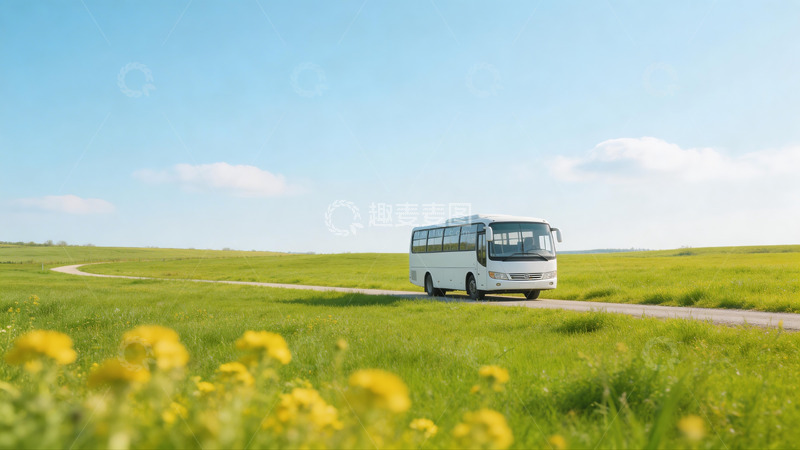 高清大图下载【趣麦麦图】春天春游油菜花背景1