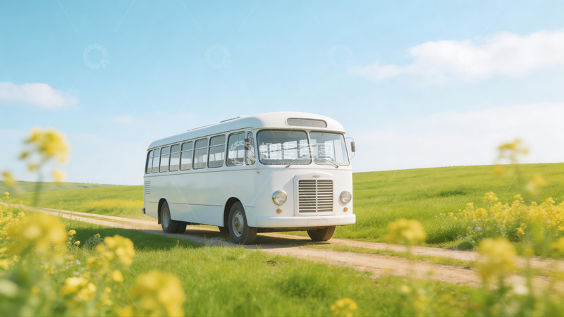 高清大图下载【趣麦麦图】春天春游油菜花背景3