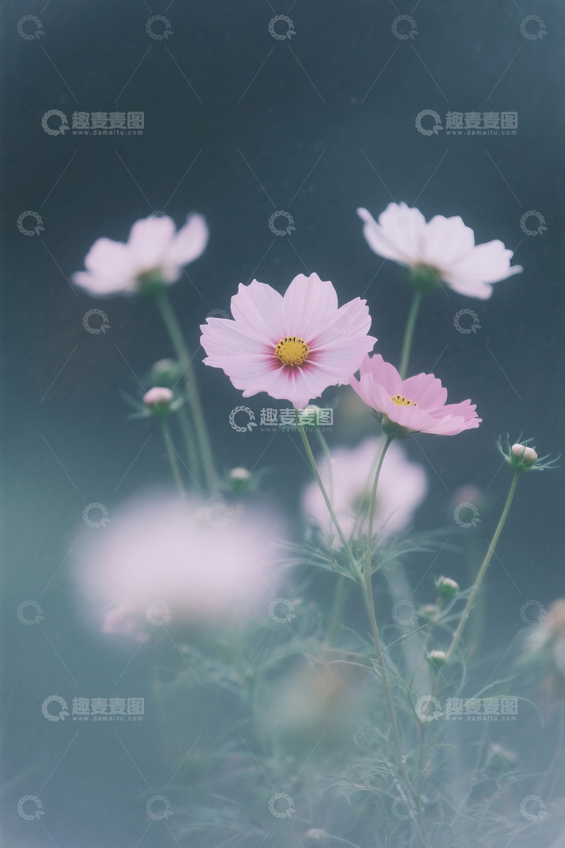 高清大图下载【趣麦麦图】朦胧感格桑花5