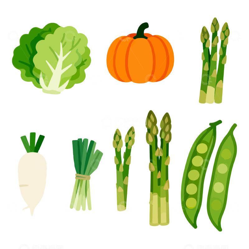 源文件下载【趣麦麦图】卡通手绘蔬菜插画设计素材