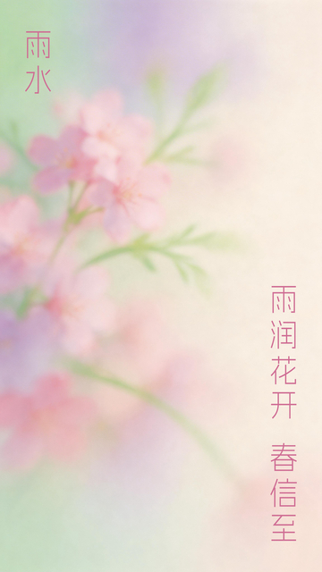 水彩花卉春日意境海报