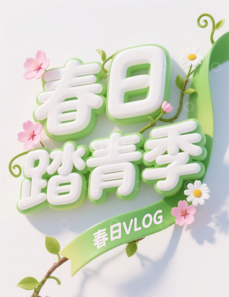 高清大图下载【趣麦麦图】春日踏青季春日VLOG