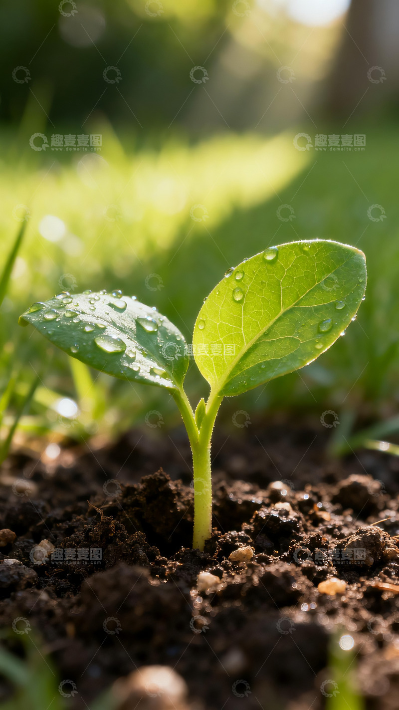 高清大图下载【趣麦麦图】破土而出的幼苗5
