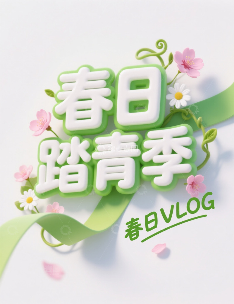 高清大图下载【趣麦麦图】春日踏青季春日VLOG
