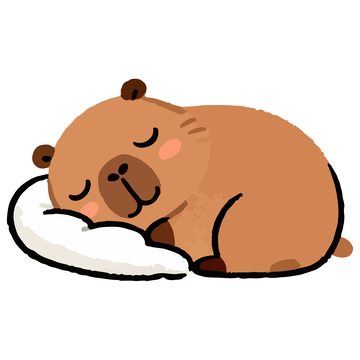 卡通动物睡眠插画素材