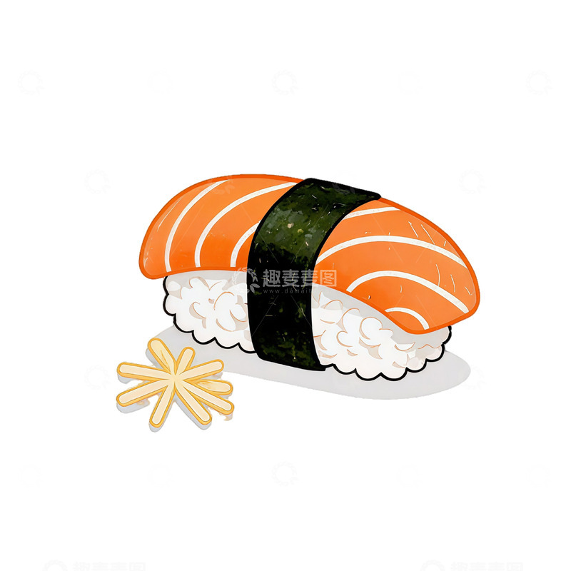 高清大图下载【趣麦麦图】日式寿司卡通插画设计素材