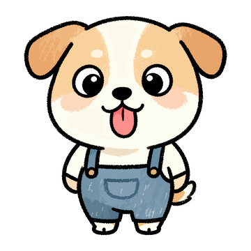 卡通狗狗可爱插画