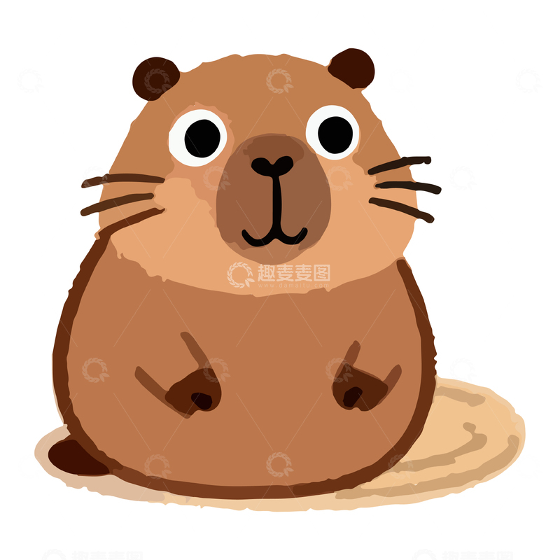 源文件下载【趣麦麦图】卡通豚鼠头像插画