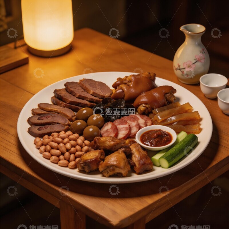 高清大图下载【趣麦麦图】中式美食拼盘晚餐