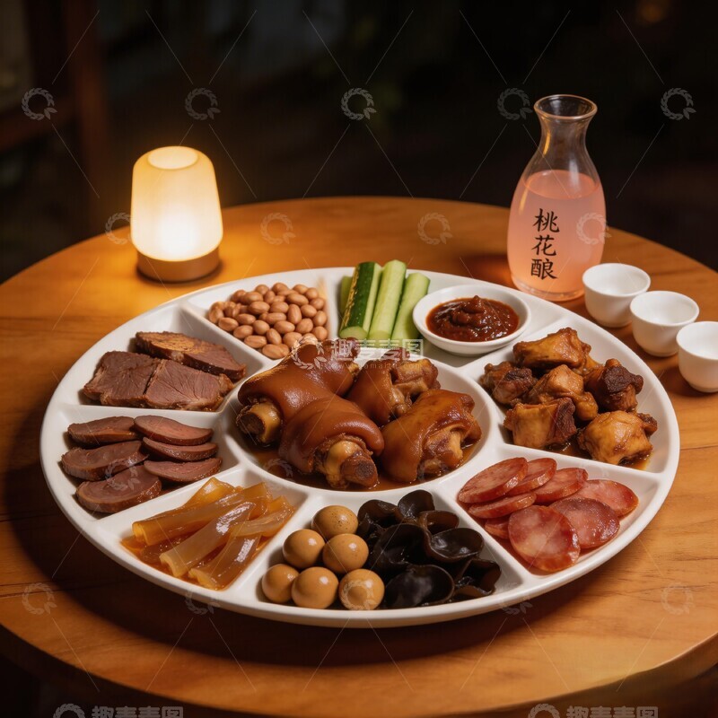 高清大图下载【趣麦麦图】中式美食拼盘晚餐