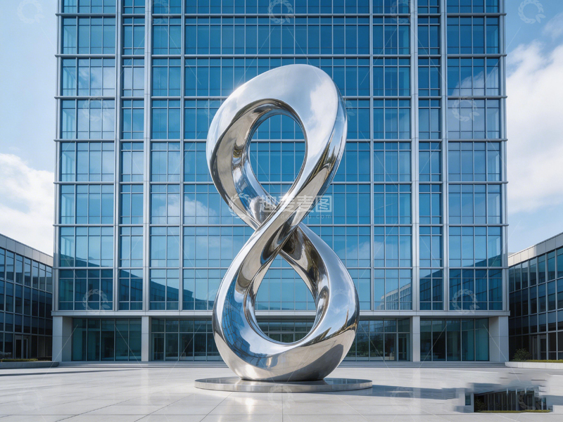 高清大图下载【趣麦麦图】现代金属雕塑艺术建筑