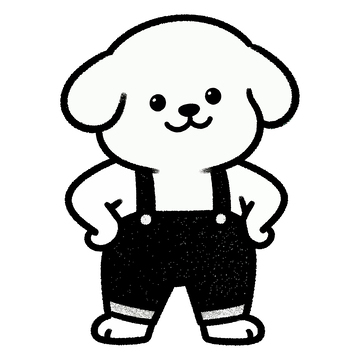 卡通小狗简笔画素材