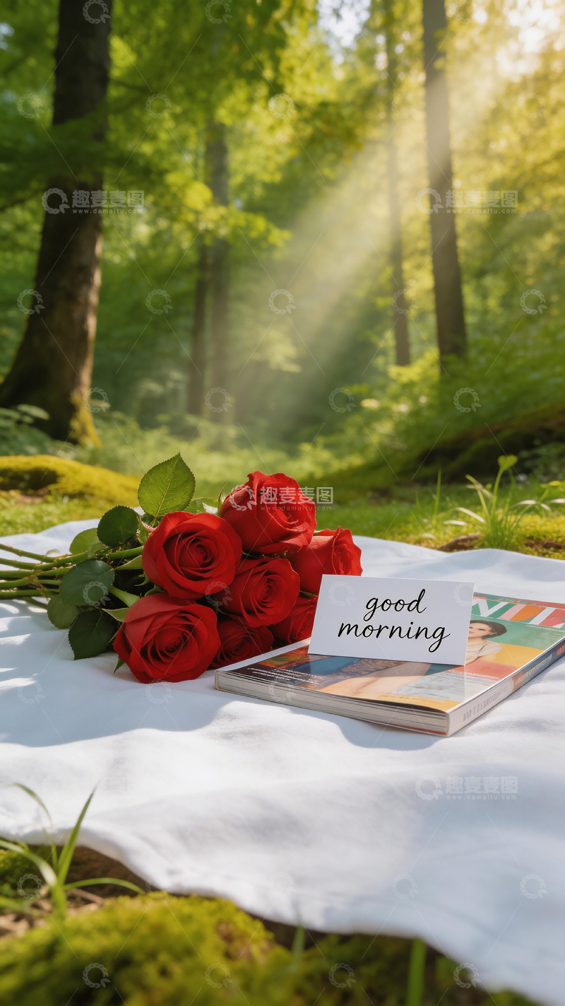 高清大图下载【趣麦麦图】森林玫瑰早安美景