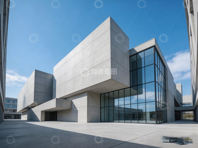 高清大图下载【趣麦麦图】现代建筑混凝土外墙设计