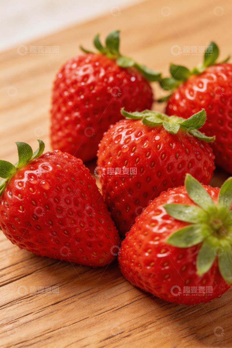 高清大图下载【趣麦麦图】新鲜草莓特写摄影图片8