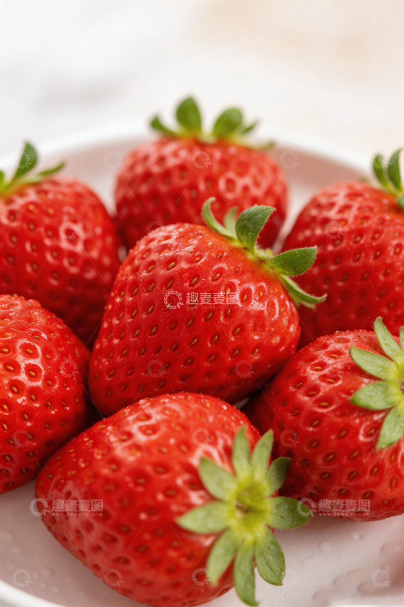 高清大图下载【趣麦麦图】新鲜草莓特写摄影10
