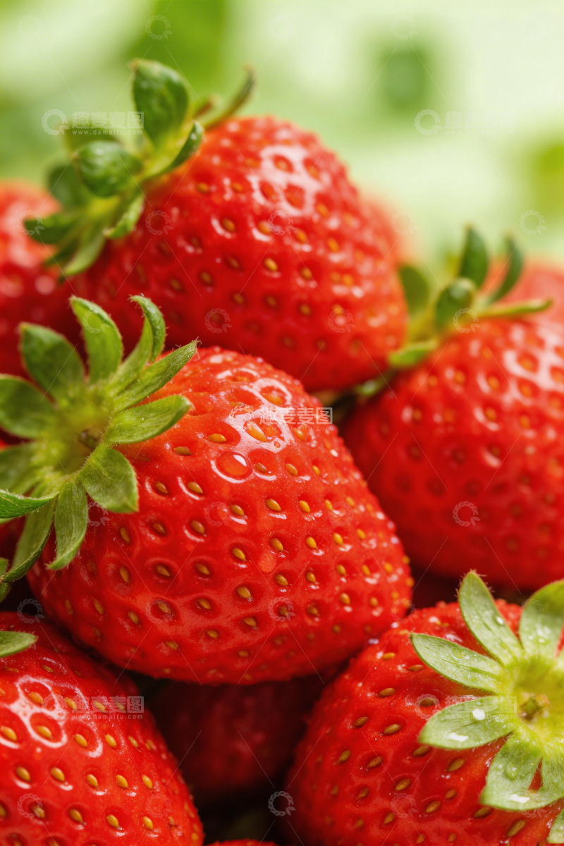 高清大图下载【趣麦麦图】鲜艳草莓特写摄影图片11