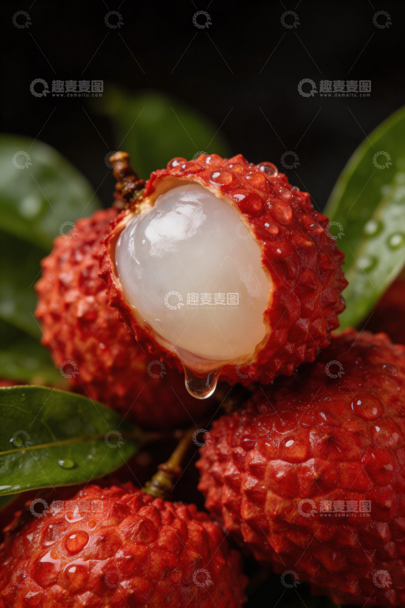 高清大图下载【趣麦麦图】新鲜荔枝特写摄影图片1