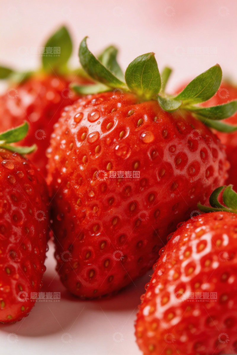 高清大图下载【趣麦麦图】新鲜草莓特写摄影4