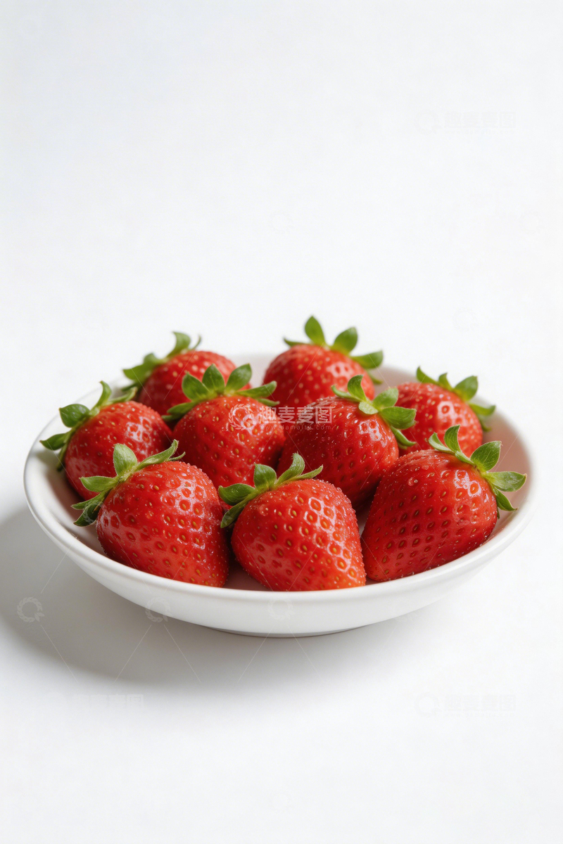 高清大图下载【趣麦麦图】清新草莓果盘摄影