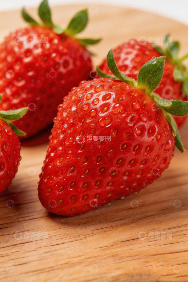高清大图下载【趣麦麦图】新鲜草莓特写摄影图片9