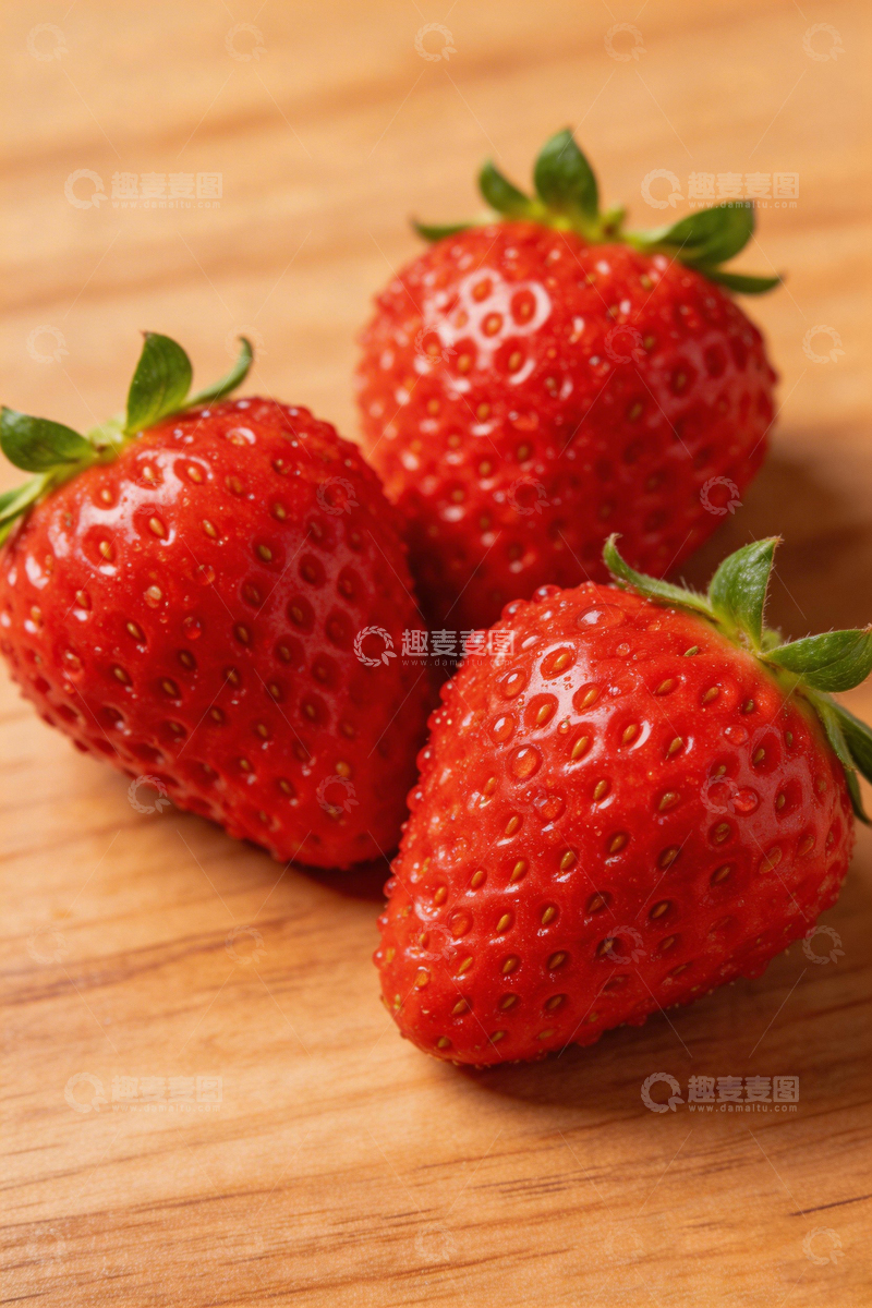 高清大图下载【趣麦麦图】新鲜草莓特写摄影图片13