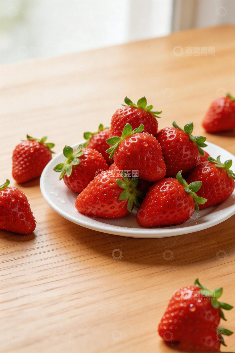 高清大图下载【趣麦麦图】清新草莓美食摄影图片