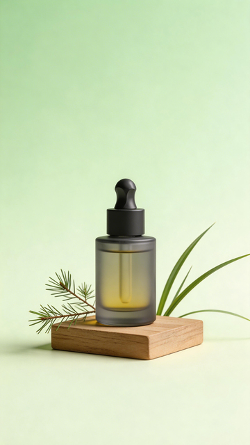 简约玻璃瓶香薰精油展示