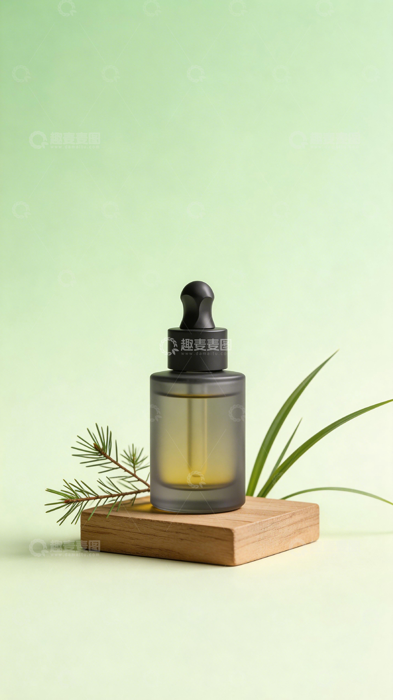 高清大图下载【趣麦麦图】简约玻璃瓶香薰精油展示