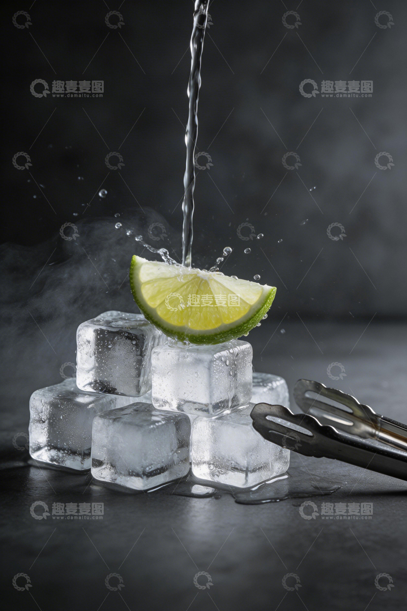高清大图下载【趣麦麦图】冰块柠檬水摄影