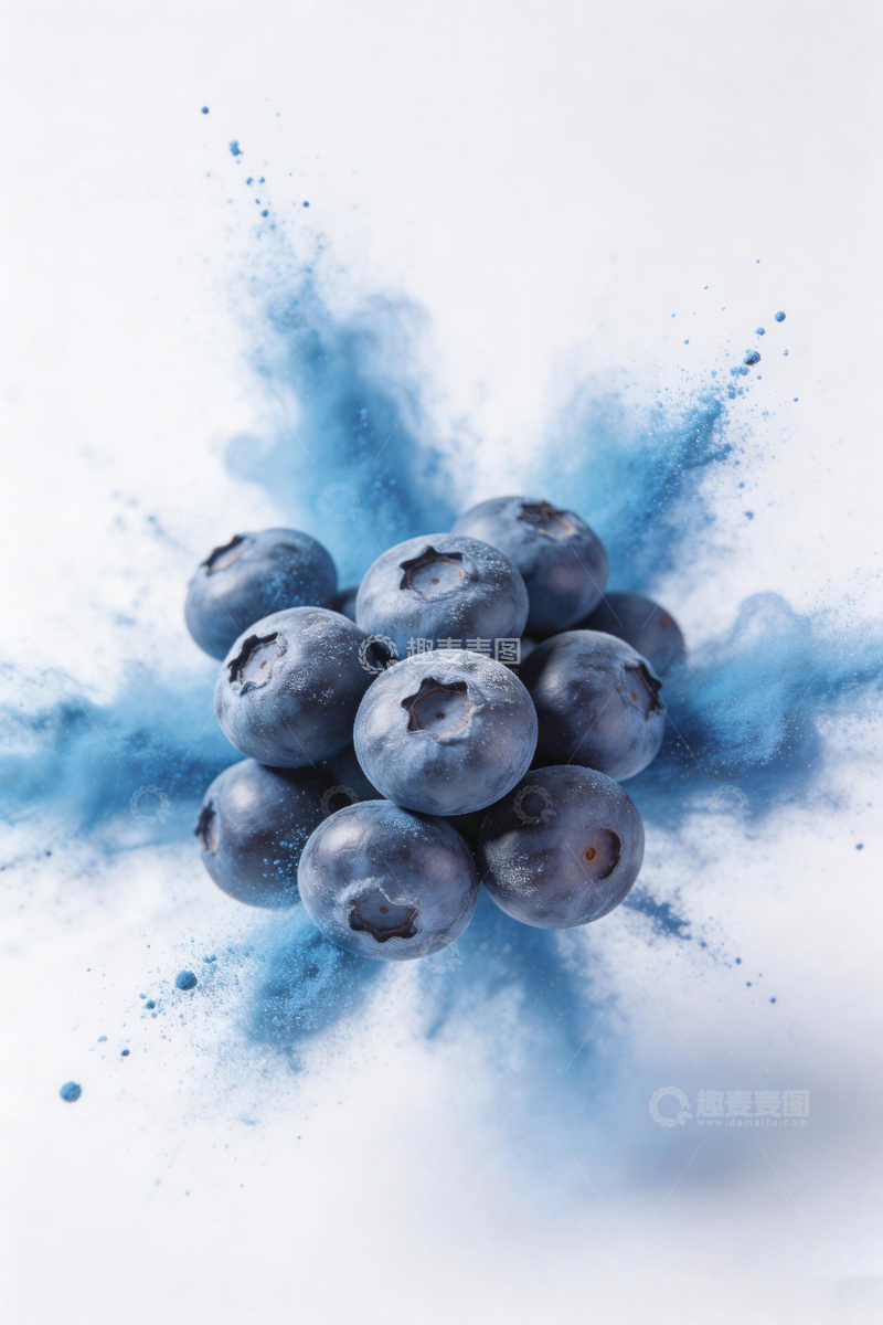 高清大图下载【趣麦麦图】蓝莓创意摄影艺术照
