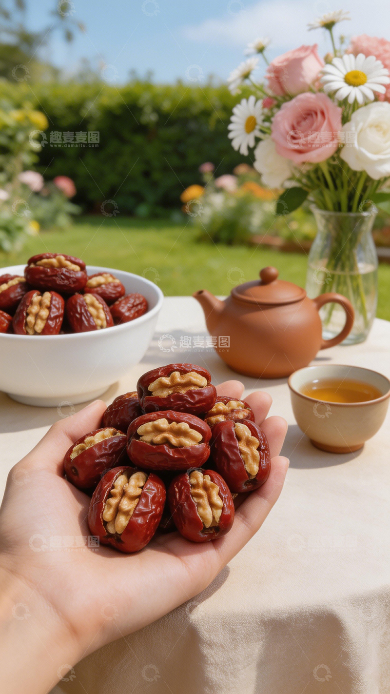 高清大图下载【趣麦麦图】田园风光红枣核桃美食摄影