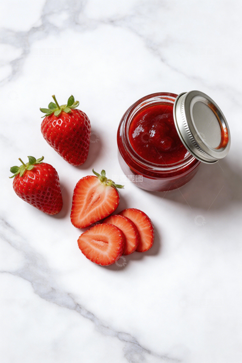 高清大图下载【趣麦麦图】草莓果酱美食摄影