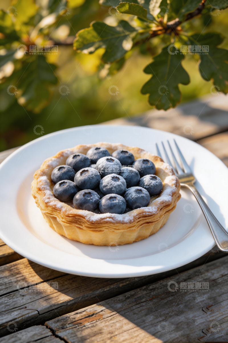 高清大图下载【趣麦麦图】田园风蓝莓挞美食摄影