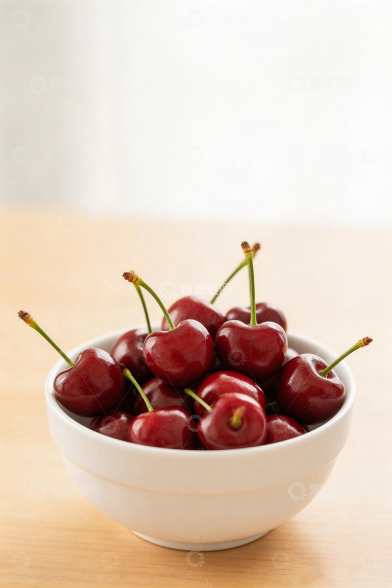 高清大图下载【趣麦麦图】简约碗装樱桃美食摄影