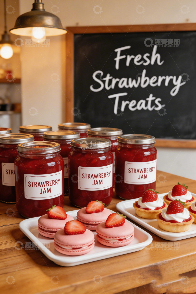 高清大图下载【趣麦麦图】草莓甜点美食摄影图片