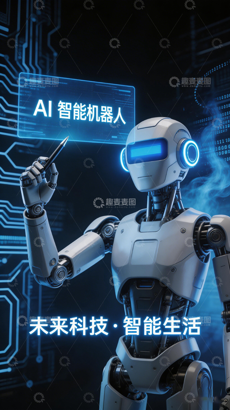 高清大图下载【趣麦麦图】AI智能机器未来科技