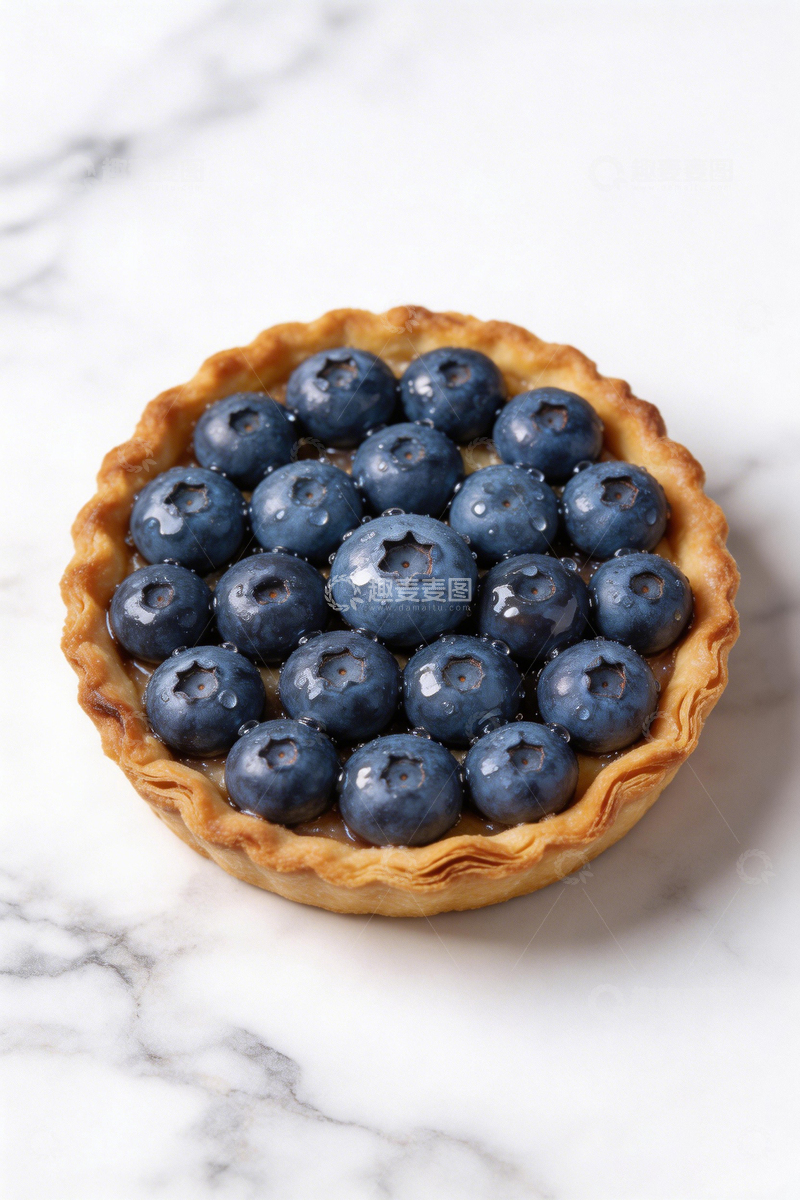 高清大图下载【趣麦麦图】蓝莓挞美食摄影